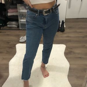 high waisted jeans
